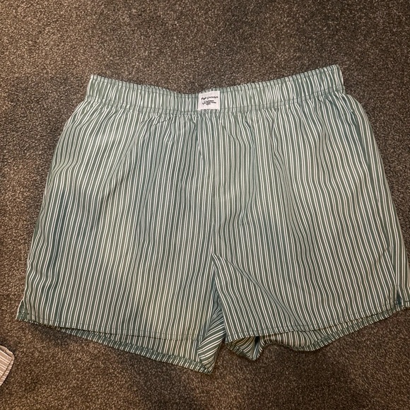 Pants - Striped Green Boxer Shorts